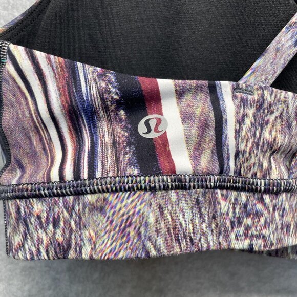Lululemon Energy Bra (Nulux) Womens 8 Polychromatic Energy Bra 50g Multi Black - Picture 5 of 7